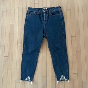 Levi’s wedgie skinny jeans size 16w raw hem